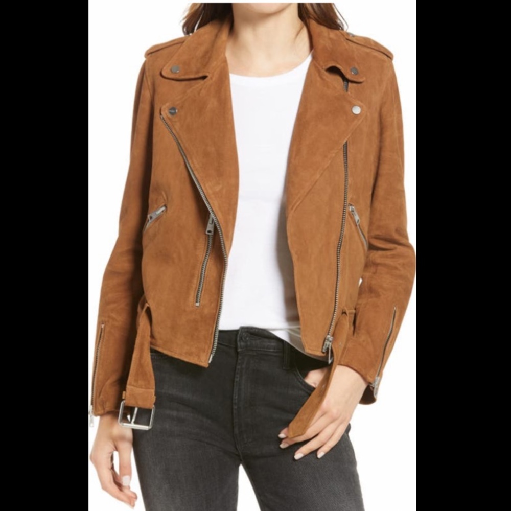 Allsaints Suede Balfern Biker Jacket - Picture 4 of 13